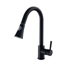 Load image into Gallery viewer, Kitchen Tap Kitchen Tap Black Finish Mixer Tap with Pull Out Hose Monobloc Sink Faucet 360°
