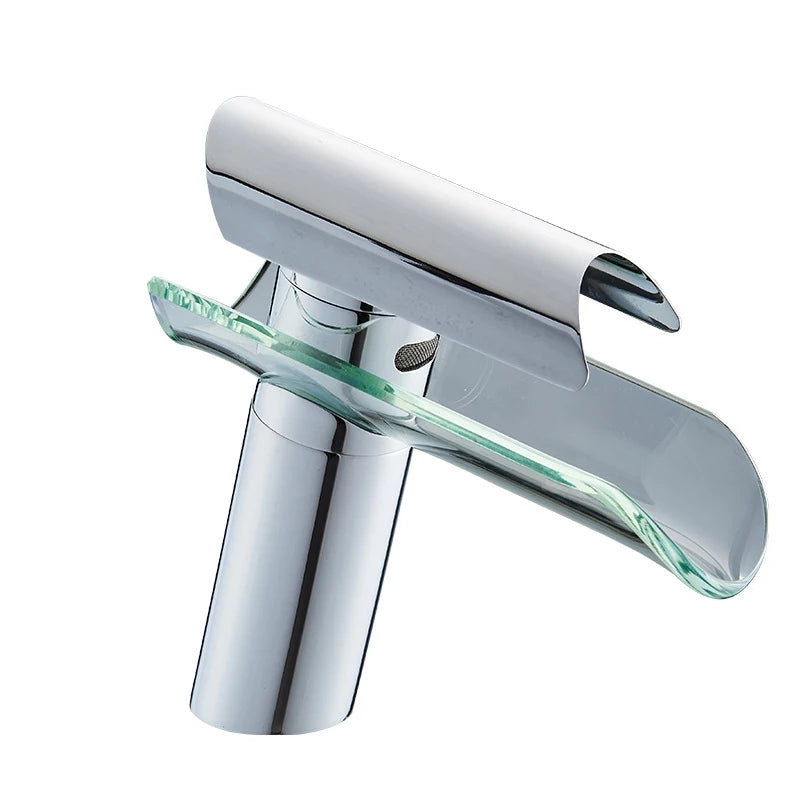 Waterfall Modern Bathroom Basin Tap Waterfall Modern Bathroom Basin Tap Chrome Finish Mixer Monobloc