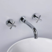 Load image into Gallery viewer,  mono basin taps Waterfall Basin Tap Chrome Finish Mixer Tap Bathroom Single Lever Hot Cold Tap Wall Mounted Tap

