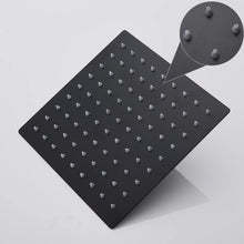 Load image into Gallery viewer, concealed black shower Concealed Rear Wall Black Matt Square Head Shower Set 3 way Mixer
