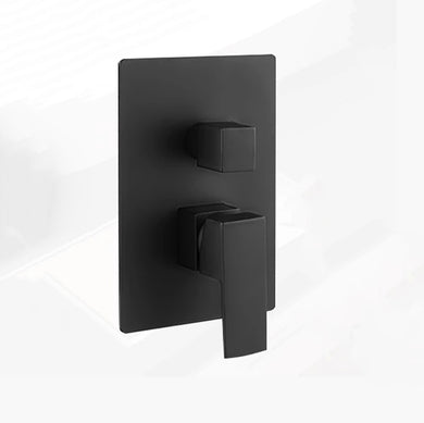 Mixer Valve Brass Internal Square 2 Way Black Matt Concealed Shower