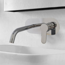 Load image into Gallery viewer, mono basin mixer tap Waterfall Basin Tap Chrome Finish Mixer Tap Bathroom Single Lever Hot Cold Tap Wall Mounted Tap
