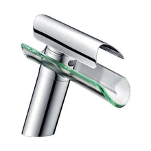 Load image into Gallery viewer, Waterfall Modern Basin Tap  Waterfall Modern Bathroom Basin Tap Chrome Finish Mixer Monobloc
