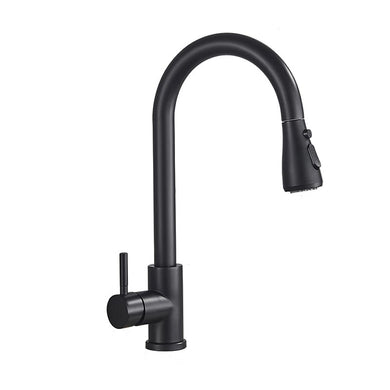 Kitchen Tap Kitchen Tap Black Finish Pull Out 360°Swivel Spout Spray Faucet