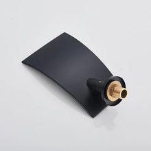 Load image into Gallery viewer, Best Black Bathroom Taps Waterfall Sink Mixer Tap Bathroom Black Basin Finish Single Lever Hot Cold Tap Wall Mounted Tap
