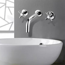 Load image into Gallery viewer, mono basin mixer tap Waterfall Basin Tap Chrome Finish Mixer Tap Bathroom Single Lever Hot Cold Tap Wall Mounted Tap
