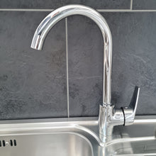 Load image into Gallery viewer, Brass Kitchen Tap Kitchen Tap Chrome Finish Swivel Spout Single Lever Brass Faucet
