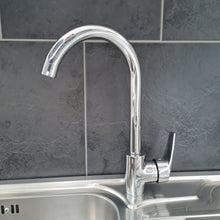 Load image into Gallery viewer, Kitchen Tap Chrome Finish Swivel Spout Single Lever Brass Faucet Kitchen Tap Chrome Finish Swivel Spout Single Lever Brass Faucet Kitchen Tap Chrome Finish Swivel Spout Single Lever Brass Faucet
