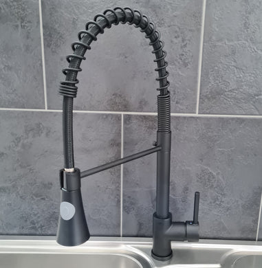 Kitchen Tap  Pull Down Spray Single Lever Tap Faucet Kitchen Tap Black Finish Mixer