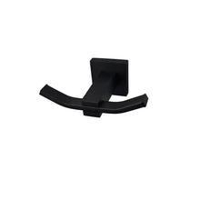 Load image into Gallery viewer, Wall Mounted Bathroom Accessory Black Matt Finish Double Hook Toilet Roll Holder Set Offer
