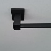 Load image into Gallery viewer, black bathroom towel holder Black Matt Finish Bathroom Wall Mounted Modern Towel Holder Black Square Stylish Accessory
