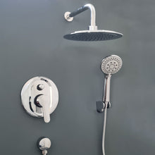 Load image into Gallery viewer, Shower Mixer Set Concealed Rear Wall Round Mixer Head Chrome Valve Round Shower Set
