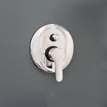 Load image into Gallery viewer, Concealed Rear Wall Round Mixer Head Chrome Valve Round Shower Set
