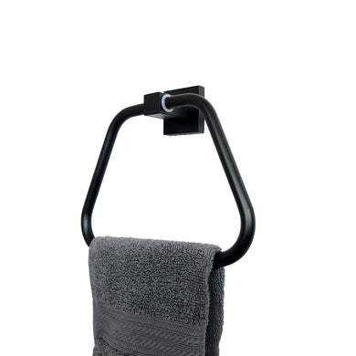 Black Wall Mounted Towel Ring Black Matt Holder Square Hand Towel Holder Black Wall Mounted Accessory