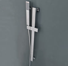 Load image into Gallery viewer, Chrome shower holder rail Chrome shower rail kit Chrome hand shower rail Chrome shower riser rail
