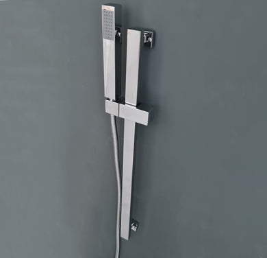 Chrome shower holder rail Chrome shower rail kit Chrome hand shower rail Chrome shower riser rail