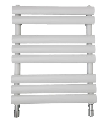 White Oval Panel Bathroom Radiator 600x500mm