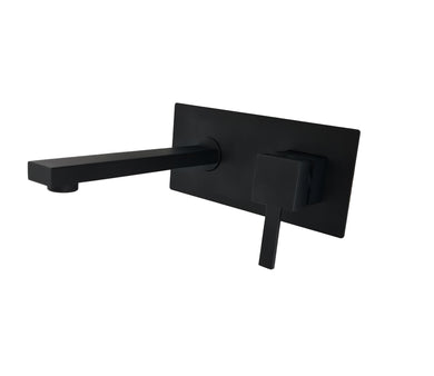Wall Mounted Basin Tap Black Basin Finish Waterfall Sink Mixer Tap Single Lever Hot & Cold Tap Wall Mounted Tap