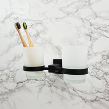 Load image into Gallery viewer, Black wall mounted toothbrush holder Black toothbrush holder Black toothbrush and toothpaste holderBlack toothbrush holder setBlack toothbrush holder set wallBlack wall mounted tumbler toothbrush holderBlack wall mounted toothbrush holder uk
