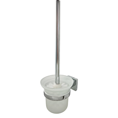 toilet brush wall mounted Toilet Brush & Holder Square Set Wall Mount Bathroom Accessory