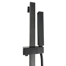 Load image into Gallery viewer, Black shower holder rail Black shower rail kit Black hand shower rail Black shower riser rail
