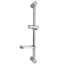 Load image into Gallery viewer, Chrome shower holder rail Chrome shower rail kit Chrome hand shower rail Chrome shower riser rail Holder Shower Rail Riser Kit Slider Soap Bar Holder Hose Head Adjustable Set Accessory
