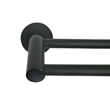 Load image into Gallery viewer, black hand towel holder 60cm Double Towel Holder Black Finish Wall Mounted Rack Holder Accessory
