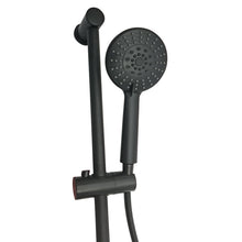 Load image into Gallery viewer, black shower mixer set Bathroom Mixer Bar Valve &amp; Kit Matt Black Round Bar Shower Set
