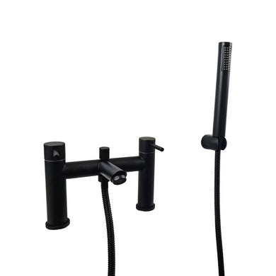 Bath Filler Tap  Bathroom Black Modern Waterfall Basin Bath Sink Mono Square Mixer Bath Filler Tap