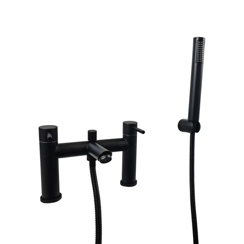 Bath Filler Tap  Bathroom Black Modern Waterfall Basin Bath Sink Mono Square Mixer Bath Filler Tap