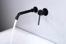Load image into Gallery viewer, Best Black Bathroom Taps Black Basin Waterfall Sink Mixer Tap Bathroom Single Lever Hot &amp; Cold Tap Wall Mounted Tap
