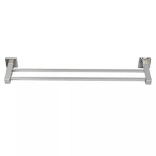 Load image into Gallery viewer, wall mounted towel rails for bathrooms 60cm Double Towel Holder Chrome Wall Mounted Rack Holder Accessory
