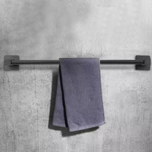 Load image into Gallery viewer, Towel Black Matte Rack Holder Black Single Towel Rack Holder 60cm Black Towel Holder Black Wall Mounted Accessory
