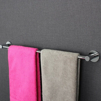Towel Holder Modern Bathroom Towel Holder Chrome Finish Wall Mounted Round Accessory 60cm