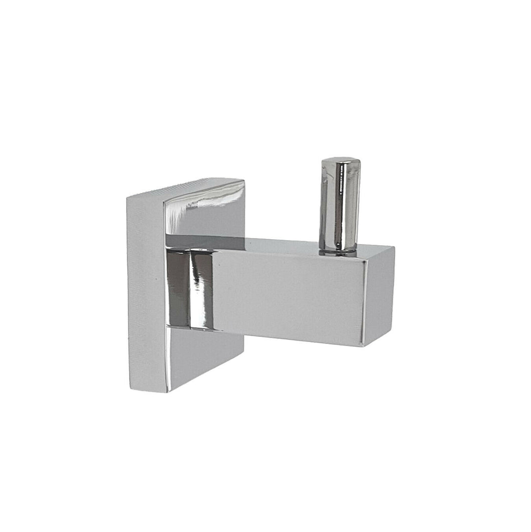 bathroom hooks Bathroom Robe Towel Coat Hooks Holder Hanger Wall Mounted Chrome Accessory