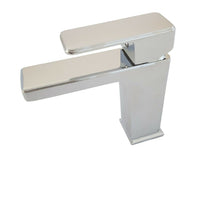 Load image into Gallery viewer, Basin Deck Mounted Tap Square Basin Tap Chrome Finish Waterfall Bathroom Sink Taps Basin Mixer Single Tap Brass
