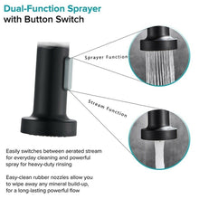 Load image into Gallery viewer, Kitchen Tap Swivel Spout  Kitchen Tap Black Finish Pull Down Swivel Sink Mixer Spring Spray Faucet
