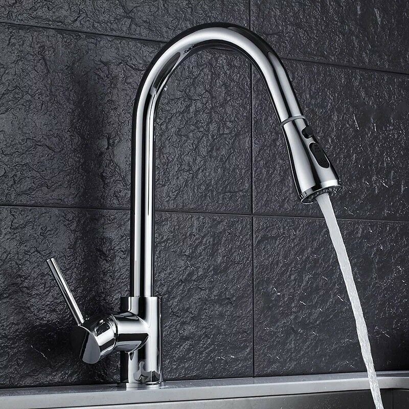 Kitchen Tap Kitchen Tap Chrome Finish Pull Out Tap Sink Taps Pull Down Mixer Tap 360 Swivel Spout Single Lever