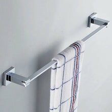 Load image into Gallery viewer, towel holder Bathroom Wall Mounted Modern Towel Holder Chrome Finish Square Accessory

