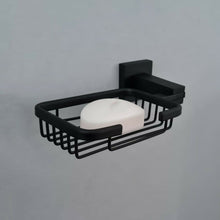 Load image into Gallery viewer, black soap dispenser Bathroom WC Soap Holder Black Square Wall Mounted Stylish Soap Black Holder Accessory
