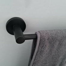 Load image into Gallery viewer, black towel holder Modern Bathroom Towel Holder Black Matt Wall Mounted Stylish Round Accessory
