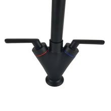Load image into Gallery viewer, single lever mono mixer kitchen tap black Kitchen Tap Black Finish Dual Lever Taps Mono Mixer Faucet
