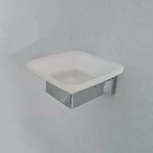 Load image into Gallery viewer, soap holder  Modern Bathroom Soap Holder Glass Soap Chrome Dish &amp; Holder Wall Mounted Accessory
