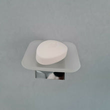 Load image into Gallery viewer, soap holder Modern Bathroom Soap Holder Glass Soap Chrome Dish &amp; Holder Wall Mounted Accessory

