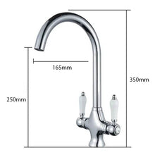 Load image into Gallery viewer, 350 mm Kitchen Tap Kitchen tap with ceramic lever handles
