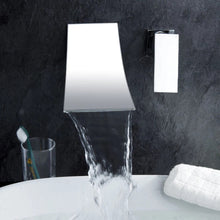 Load image into Gallery viewer, wall mounted basin tap Waterfall Basin Tap Chrome Finish Mixer Tap Bathroom Single Lever Hot Cold Tap Wall Mounted Tap
