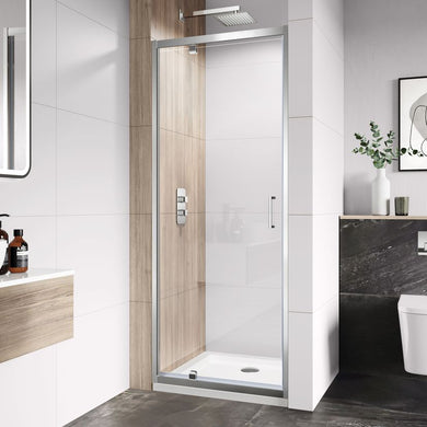 Glass Screen Door Only Shower Enclosure 760 mm x 1900mm Chrome Finish Frame Glass Screen Door Only Shower Enclosure 760 mm x 1900mm Chrome Finish Frame