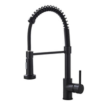 Load image into Gallery viewer, Kitchen Tap Kitchen Tap Black Finish Pull Down Swivel Sink Mixer Spring Spray Faucet
