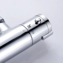 Load image into Gallery viewer, Thermostatic Set Chrome Finsih Valve Round Set Bathroom Shower Set Mixer Thermostatic Set Chrome Finsih Valve Round Set Bathroom Shower Set Mixer
