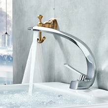 Load image into Gallery viewer,  mono basin taps Waterfall Basin Tap Chrome Finish Mixer Taps Mono Tap Cloakroom
